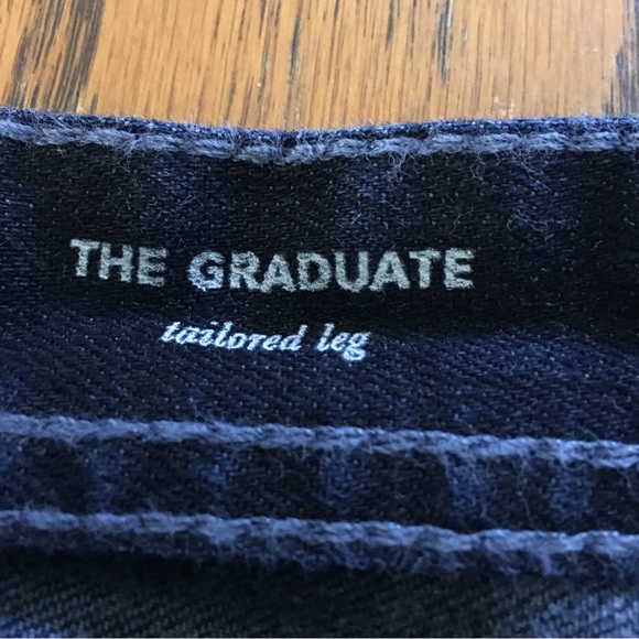 AG Adriano Goldschmied The Graduate Tailored Leg Black Jeans 31/31 - Picture 6 of 8